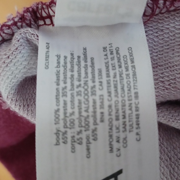 Carter's flowers 💐 sweatpants Size 10-12 - Picture 5 of 5